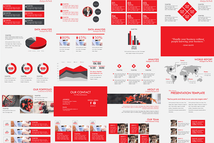 A modern and simple powerpoint presentation template previewt